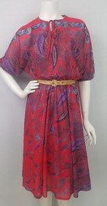 Vintage paisley and floral dress